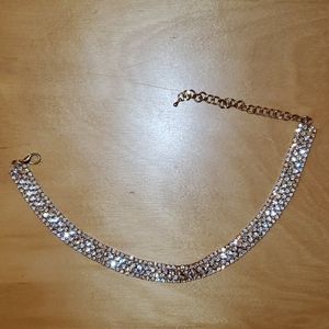 Fashion Nova rhinestone choker necklace